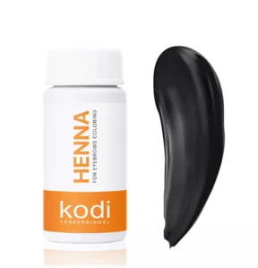 Хна для фарбування брів, колір: Чорний (Black), 10 г KODI Professional 