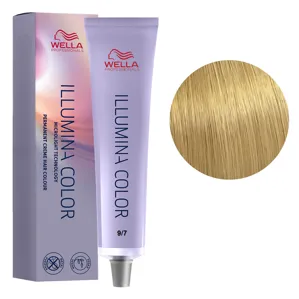 9/7 яскравий блондин коричневий Стійка крем-фарба для волосся, 60 мл ILLUMINA COLOR Wella Professionals