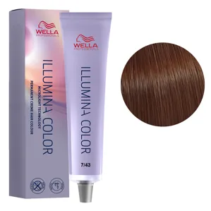 7/43 середній блондин червоно-золотистий Стійка крем-фарба для волосся, 60 мл ILLUMINA COLOR Wella Professionals