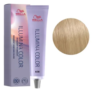 8/38 світлий блондин золотисто-перламутровий Стійка крем-фарба для волосся, 60 мл ILLUMINA COLOR Wella Professionals