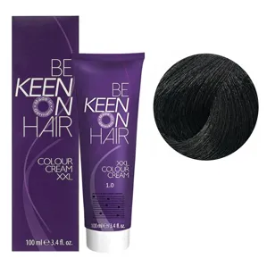 1/0 чорний натуральний Стійка крем-фарба для волосся, 100 мл Colour Cream XXL KEEN