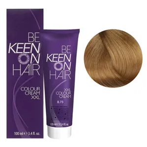 8/73 світлий блондин каштаново-золотистий Стійка крем-фарба для волосся, 100 мл Colour Cream XXL KEEN