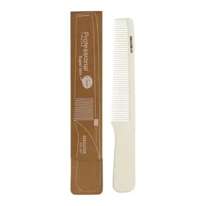 Гребінець карбоновий "Executor" з ручкою антистатичний (білий) CB001 PROLine