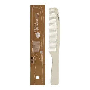 Гребінець карбоновий "Executor" з ручкою антистатичний (білий) CB002 PROLine