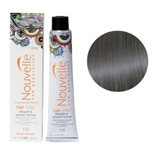 Grey (Попеляста) Фарба для волосся перманентна, 100мл Permanent Hair Color Nouvelle