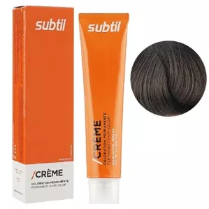 6/1 темний блондин попелястий Стійка фарба 60 мл CREME Permanent Hair Color Subtil  