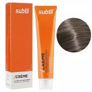 7/18 блондин попелясто-бежевий Стійка фарба 60 мл CREME Permanent Hair Color Subtil  