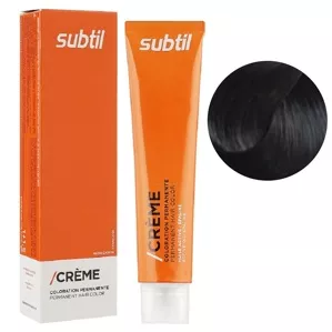 4/15 шатен попелясто-махагоновий Стійка фарба 60 мл CREME Permanent Hair Color Subtil  