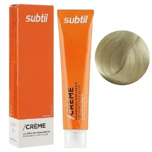 11/31 дуже світлий блондин золотистий попелястий Стійка фарба 60 мл CREME Permanent Hair Color Subtil  
