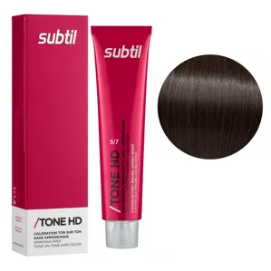 5/7 нордичний каштан Безаміачна крем-фарба для тонування волосся на лужній основі, 60 мл TONE HD SUBTIL