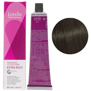 5/1 світлий брюнет попелястий Стійка фарба для волосся, 60 мл Permanent Color Londa Professional