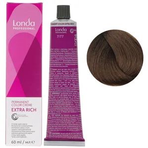 7/77 середній блондин інтенсивно-коричневий Стійка фарба для волосся, 60 мл Permanent Color Londa Professional