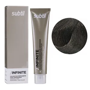 4 шатен Безаміачна стійка крем-фарба для волосся, 60 мл Permanent Hair Color INFINITE SUBTIL