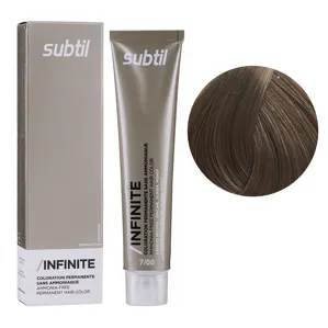 7/00 блондин інтенсивний Безаміачна стійка крем-фарба для волосся, 60 мл Permanent Hair Color INFINITE SUBTIL