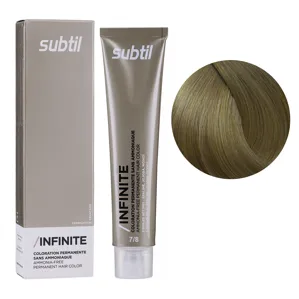 7/8 блондин бежевий Безаміачна стійка крем-фарба для волосся, 60 мл Permanent Hair Color INFINITE SUBTIL