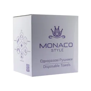 Рушники 40*70 см зі спанлейсу складені (ГЛАДКІ), 50 шт Monaco Style