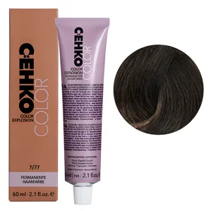 7/77 Блондин коричневий інтенсивний Стійка перманентна крем-фарба для волосся, 60 мл Permament Hair Color EXPLOSION C:EHKO