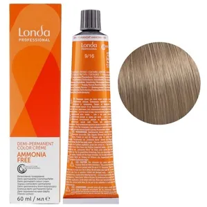 9/16 дуже світлий блондин попелясто-фіолетовий Демі-перманентна фарба без аміаку, 60 мл Demi-Permanent Color Londa Professional