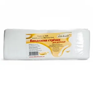 Папір для депіляції (бандажна стрічка), розмір: 7 х 20 см, 100 шт Silk & Soft 