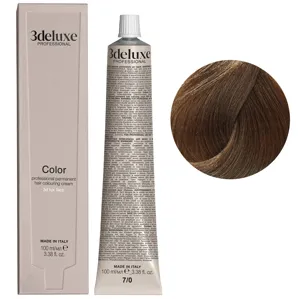 7/0 блондин натуральний Фарба для волосся, 100 мл Permanent Hair Color 3deluxe Professional