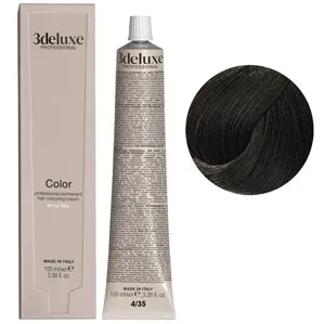 4/35 коричнево-шоколадний Фарба для волосся, 100 мл Permanent Hair Color 3Deluxe Professional