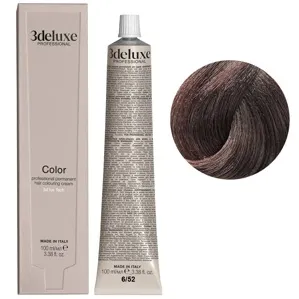 6/52 темний блондин шоколадно-махагоновий Фарба для волосся, 100 мл Permanent Hair Color 3Deluxe Professional