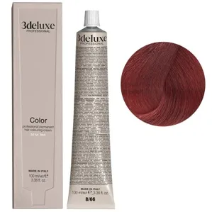 8/66 світлий блондин інтенсивний червоний Фарба для волосся, 100 мл Permanent Hair Color 3Deluxe Professional