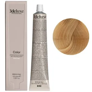 9/02 дуже світлий блондин перлинний Фарба для волосся, 100 мл Permanent Hair Color 3Deluxe Professional