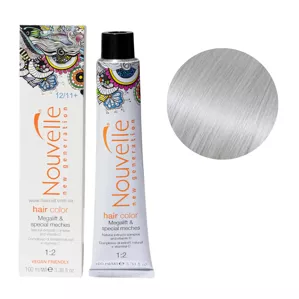 12/11+  попелястий ультра світлий блонд Фарба для волосся перманентна, 100мл Permanent Hair Color Nouvelle