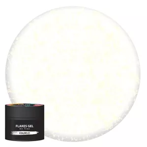 NUB FLAKES Gel Гель для дизайну 5 г №1 Білий 