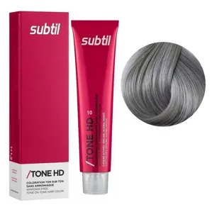 10 сірий стальний металик Gris Acier Безаміачна крем-фарба для тонування волосся на лужній основі, 60 мл TONE HD SUBTIL