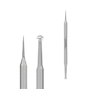 Ложка косметологічна двостороння EXPERT 21 TYPE 4 (Уно зі збільшеним розміром отвору та голка Відаля) ZE-21/4 STALEKS PRO