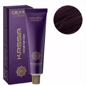 4/55  середньо-каштановий червоний інтенсивний Крем-фарба для волосся перманентна, 90мл Cream hair color KASSIA DEMIRA Professional