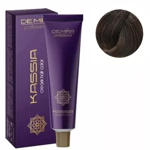 6/71  темний блондин коричнево-попелястий Крем-фарба для волосся перманентна, 90мл Cream hair color KASSIA DEMIRA Professional