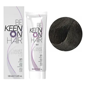 4/0 темний шатен Перманентна крем-фарба без аміаку, 100 мл VELVET COLOUR KEEN