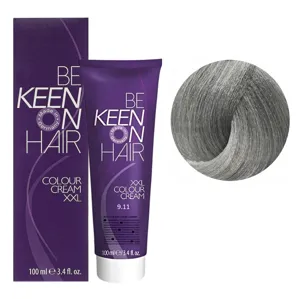 9/11 дуже світлий блондин попелястий інтенсивний Стійка крем-фарба для волосся, 100 мл Colour Cream XXL KEEN