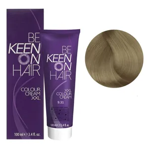 9/31 дуже світлий блондин золотисто-попелястий Стійка крем-фарба для волосся, 100 мл Colour Cream XXL KEEN