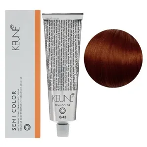 6/43 Темний блондин мідно-золотистий Фарба для тонування волосся без аміаку,  60 мл Demi-Permanent Color SЕМІ COLOR KEUNE
