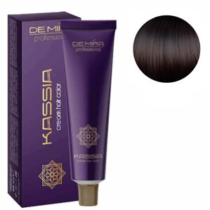 4/7 середньо-каштановий коричневий Крем-фарба для волосся перманентна, 90мл Cream hair color KASSIA DEMIRA Professional