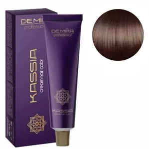 5/75 Середньо-каштановий коричнево-червоний Крем-фарба для волосся перманентна, 90мл Cream hair color KASSIA DEMIRA Professional
