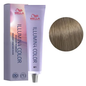 8/1 світлий блондин попелястий Стійка крем-фарба для волосся, 60 мл ILLUMINA COLOR Wella Professionals