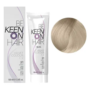 10/31 ультра-світлий золотисто-попілястий блондин Перманентна крем-фарба без аміаку, 100 мл VELVET COLOUR KEEN