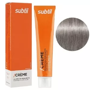 8/21 світлий блондин перламутровий попелястий Стійка фарба 60 мл CREME Permanent Hair Color Subtil  