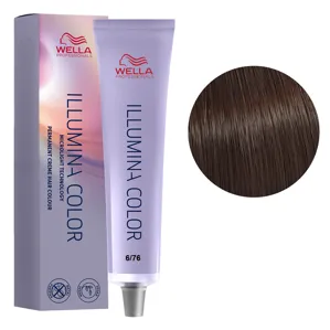 6/76 темний блондин коричнево-фіолетовий Стійка крем-фарба для волосся, 60 мл ILLUMINA COLOR Wella Professionals