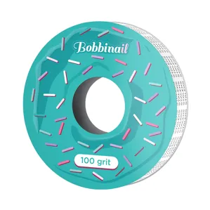 Запасний блок файл-стрічки БІЛИЙ (клейовий) Bobbinail EXPERT 100 грит для пластикової котушки (7 метрів) ATS-100w STALEKS PRO