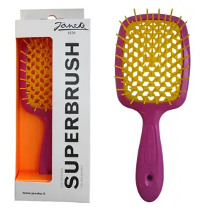 Щітка для волосся продувна ( колір: Рожевий з жовтою серединкою ) PINK YELLOW Standart SUPERBRUSH Janeke