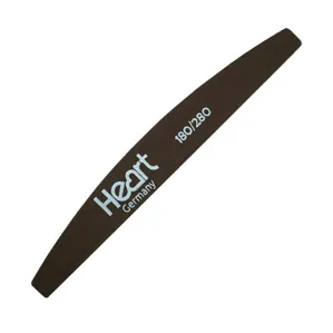 Пилка для нігтів 180/280 грит (коричнева) півмісяць Half Heart
