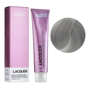 11/10 ультрасвітлий блондин сріблястий Безаміачна тонувальна гелева фарба на кислотній основі, 60 мл LACQUER SUBTIL