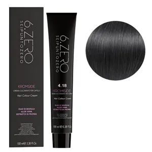 4/18 Крем-фарба для волосся стійка, 100мл  Hair Color Cream KROMSIDE 6.ZERO Seipuntozero