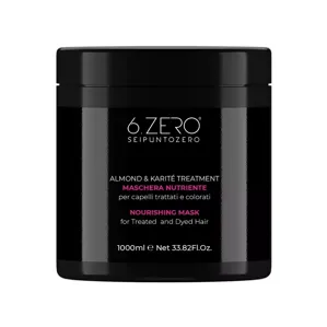 Маска живильна для фарбованого та пошкодженого волосся, 1000 мл Nourishing Mask ALMOND & KARITE TREATMENT 6.ZERO SEIPUNTOZERO